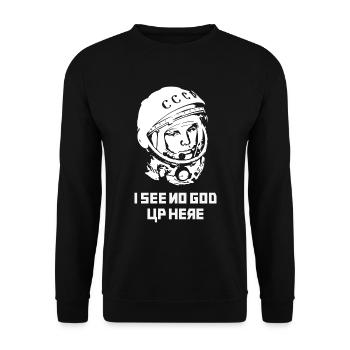 Youri Gagarine - Je ne vois aucun dieu là-haut - Sweat-shirt Unisexe - noir - Devant - Alina (178cm) & Michal (187cm)