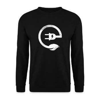 Electric Powered E-Bike - Unisex Sweatshirt - black - Front - Alina (178cm) & Michal (187cm)