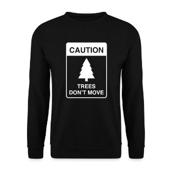 Bäume bewegen sich nicht - Unisex Pullover - Schwarz - Vorne - Alina (178cm) & Michal (187cm)