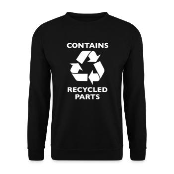 Contains Recycled Parts - Unisex Sweatshirt - black - Front - Alina (178cm) & Michal (187cm)