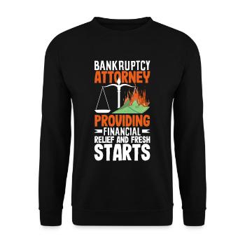 Avocat en faillite: fournir un soulagement financier - Sweat-shirt Unisexe - noir - Devant - Alina (178cm) & Michal (187cm)