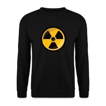 Radiation warning sign radioactive atom sign - Unisex Sweatshirt - black - Front - Alina (178cm) & Michal (187cm)