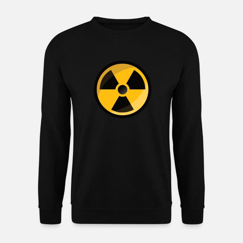 Strahlenwarnzeichen Radioaktiv Atom Zeichen - Unisex Pullover - Schwarz