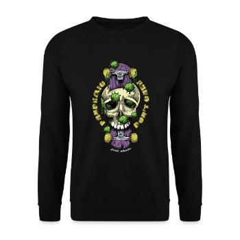 Covid Pandemic Skateboarding - Unisex Sweatshirt - black - Front - Alina (178cm) & Michal (187cm)