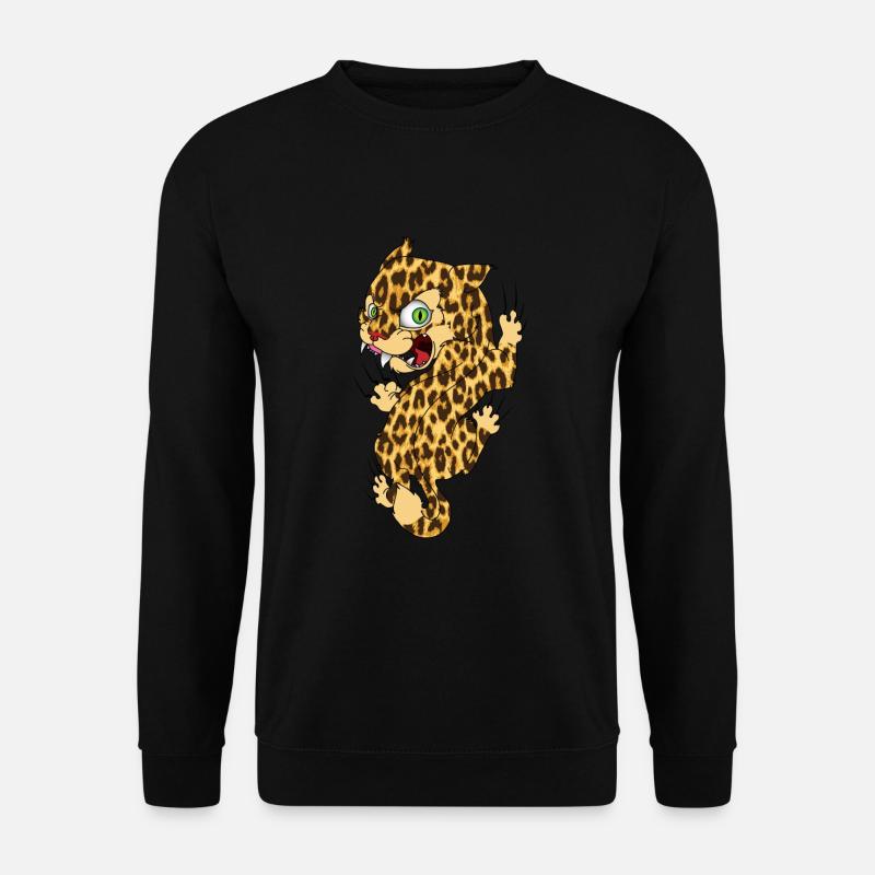 Leopard Safari Savanne Afrika - Unisex Pullover - Schwarz