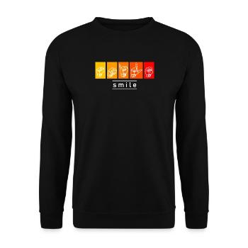smile - DGS Streetwear - Sweat-shirt Unisexe - noir - Devant - Alina (178cm) & Michal (187cm)