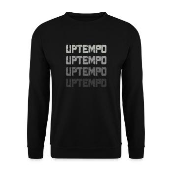 Uptempo - Rave - Hardstyle - Gabber - Geschenk - Unisex Pullover - Schwarz - Vorne - Alina (178cm) & Michal (187cm)