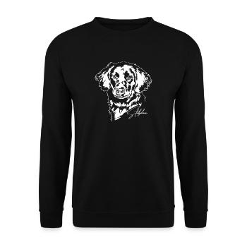 Stabjihoun Portrait Chien Stabyhoun Wilsigns - Sweat-shirt Unisexe - noir - Devant - Alina (178cm) & Michal (187cm)