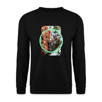Australie: koala mignon avec un cadre graphique - Sweat-shirt Unisexe - noir - Devant - Alina (178cm) & Michal (187cm)