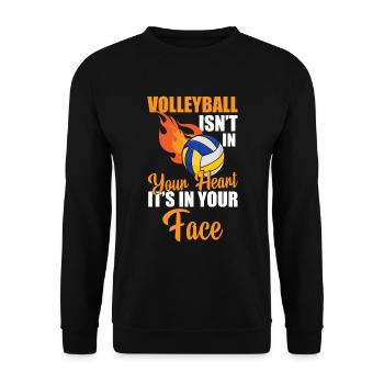Joueur de volleyball Block Sport - Sweat-shirt Unisexe - noir - Devant - Alina (178cm) & Michal (187cm)