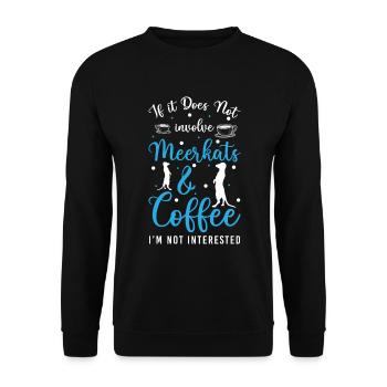 Rocher des animaux de suricates - Sweat-shirt Unisexe - noir - Devant - Alina (178cm) & Michal (187cm)
