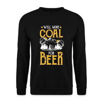 Miner Buddy Profession Stones - Unisex Sweatshirt - black - Front - Alina (178cm) & Michal (187cm)