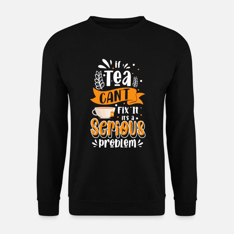 Teetrinker Teebeutel Trinken - Unisex Pullover - Schwarz