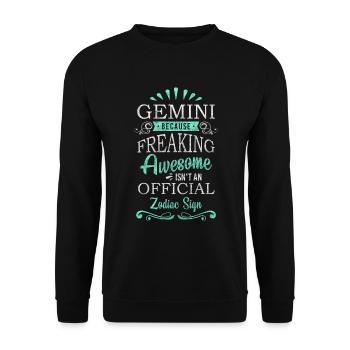 Astrologie Gémeaux Juin - Sweat-shirt Unisexe - noir - Devant - Alina (178cm) & Michal (187cm)