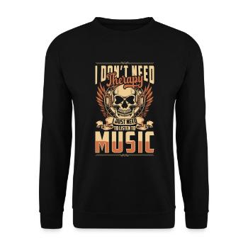 Music, Passion, Love, Record - Unisex Sweatshirt - black - Front - Alina (178cm) & Michal (187cm)