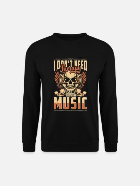 Musique, Passion, Amour, Disque - Sweat-shirt Unisexe - noir