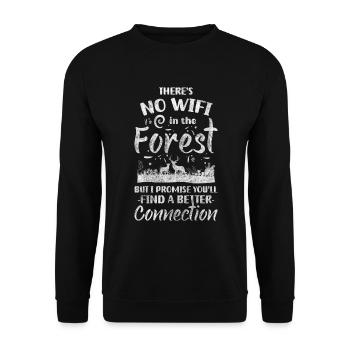 Trees Mountain Recreation Forester - Unisex Sweatshirt - black - Front - Alina (178cm) & Michal (187cm)