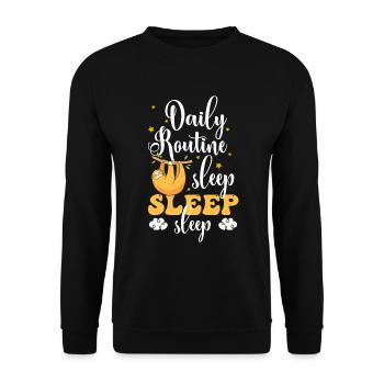 Sleep, Dreaming, Chilling, Tired, - Unisex Sweatshirt - black - Front - Alina (178cm) & Michal (187cm)