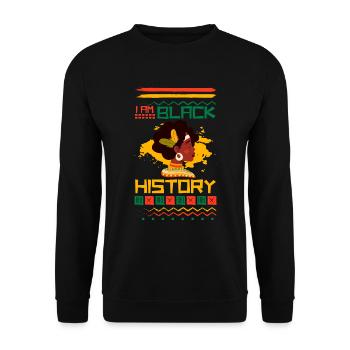 Africa Elephant Nature Serengeti - Unisex Sweatshirt - black - Front - Alina (178cm) & Michal (187cm)