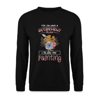 Painter Craftsman Canvas Construction Site - Unisex Sweatshirt - black - Front - Alina (178cm) & Michal (187cm)
