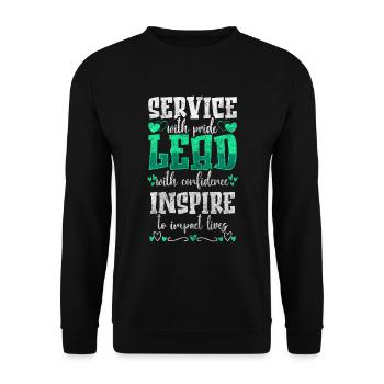 Chief Office Manager Employee - Unisex Sweatshirt - black - Front - Alina (178cm) & Michal (187cm)