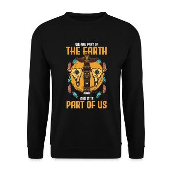 Gardien amérindien Apache - Sweat-shirt Unisexe - noir - Devant - Alina (178cm) & Michal (187cm)