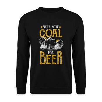 Miner Shaft Work - Unisex Sweatshirt - black - Front - Alina (178cm) & Michal (187cm)