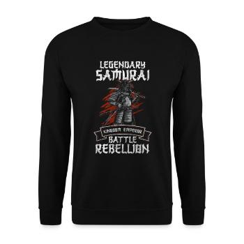 Japan Honor Ninja - Unisex Sweatshirt - black - Front - Alina (178cm) & Michal (187cm)