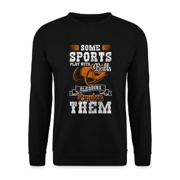Vacances d’hiver sur les pistes de luge - Sweat-shirt Unisexe - noir - Devant - Alina (178cm) & Michal (187cm)