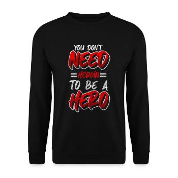 Drogen Abhängig Motivation Joint - Unisex Pullover - Schwarz - Vorne - Alina (178cm) & Michal (187cm)