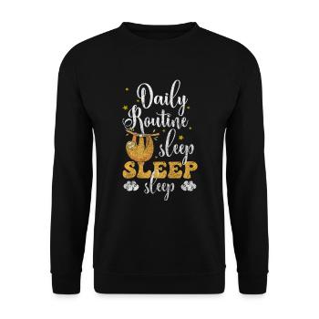 Sleeping Dreaming Night Pillow - Unisex Sweatshirt - black - Front - Alina (178cm) & Michal (187cm)