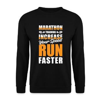 Marathon Sport Jogging Triathlète - Sweat-shirt Unisexe - noir - Devant - Alina (178cm) & Michal (187cm)