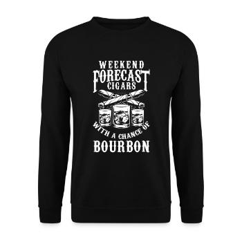 Zigarre Rauchen Kuba Genießer - Unisex Pullover - Schwarz - Vorne - Alina (178cm) & Michal (187cm)
