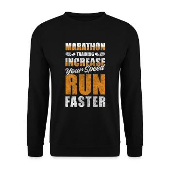 Marathon Runner Sprinter Workout Running Training - Unisex Sweatshirt - black - Front - Alina (178cm) & Michal (187cm)