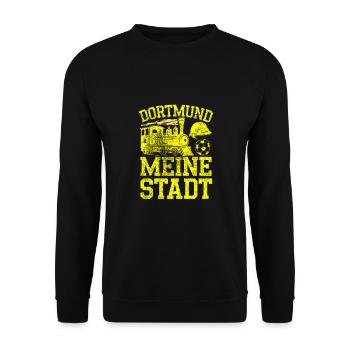 Dortmund Shirt - Unisex Pullover - Schwarz - Vorne - Alina (178cm) & Michal (187cm)