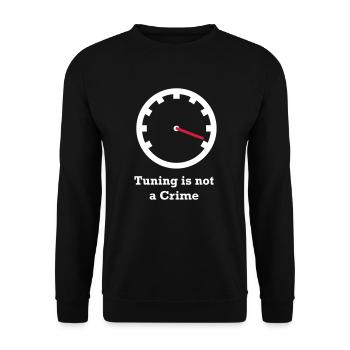 Tuning is not a Crime - Unisex Pullover - Schwarz - Vorne - Alina (178cm) & Michal (187cm)
