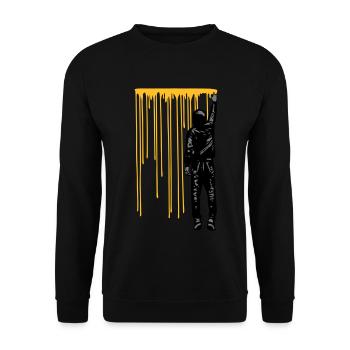 STREET ART - SPRAY BOY - Unisex Pullover - Schwarz - Vorne - Alina (178cm) & Michal (187cm)
