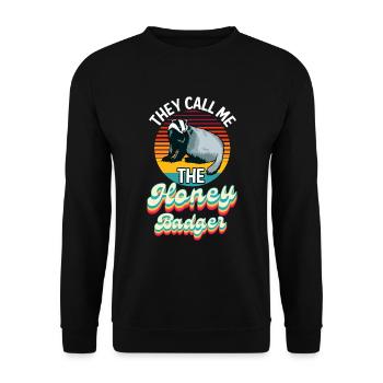 Ils m’appellent le blaireau de miel - Sweat-shirt Unisexe - noir - Devant - Alina (178cm) & Michal (187cm)