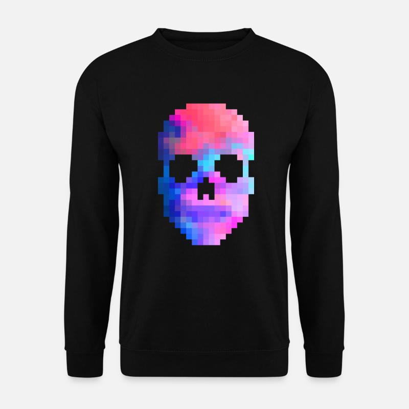 Pixel Schädel - Unisex Pullover - Schwarz