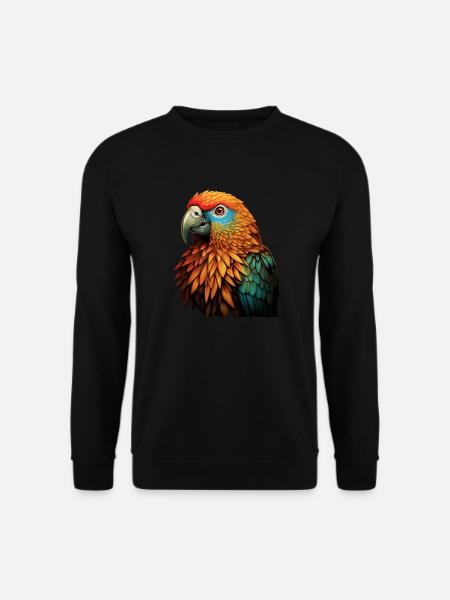 Bunter Papagei - Unisex Pullover - Schwarz