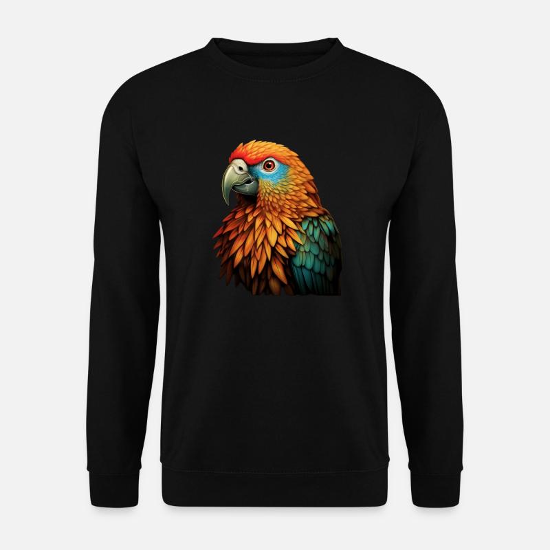 Bunter Papagei - Unisex Pullover - Schwarz