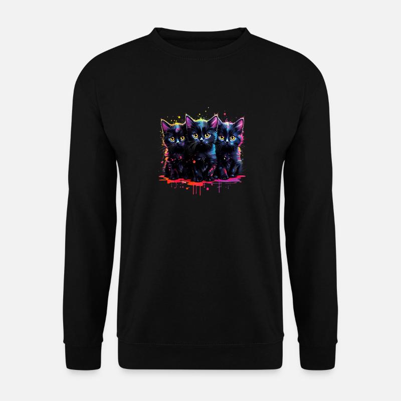 Three kittens - Unisex Sweatshirt - black