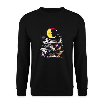 Christmas Cats Dogs Cadeaux De Noël - Sweat-shirt Unisexe - noir - Devant - Alina (178cm) & Michal (187cm)
