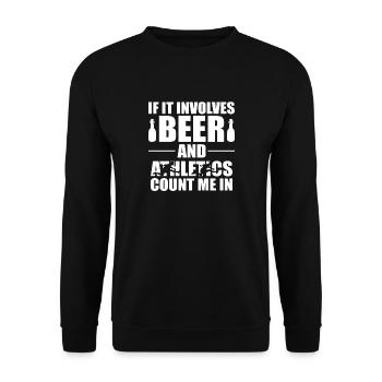 Athletics Athletics Beer Athlete Saying - Unisex Sweatshirt - black - Front - Alina (178cm) & Michal (187cm)