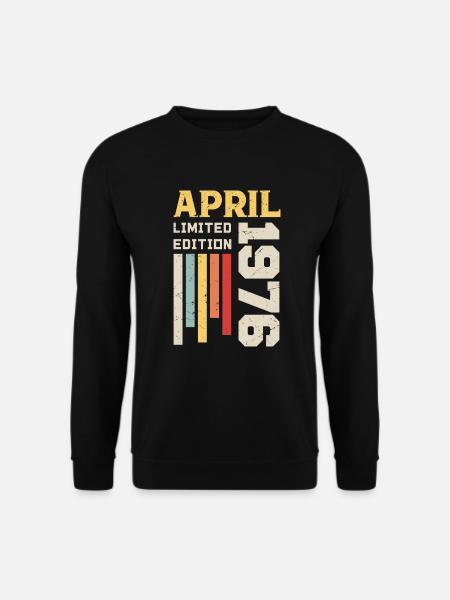 April 1976 - Geburtstagsgeschenk April 1976 April - Unisex Pullover - Schwarz