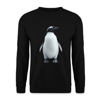 Pinguin - Unisex Pullover - Schwarz - Vorne - Alina (178cm) & Michal (187cm)