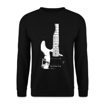 Acoustic Guitar T-shirt cool graphic musician guit - Sweat-shirt Unisexe - noir - Devant - Alina (178cm) & Michal (187cm)