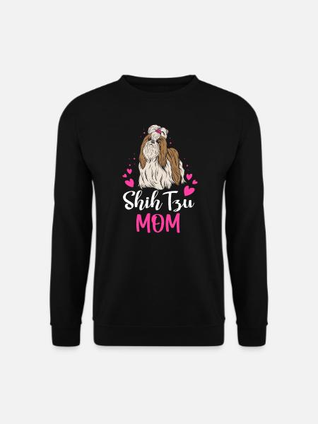 Shih Tzu Mutter Muttertag Haustier Hund Tierliebhaber - Unisex Pullover - Schwarz