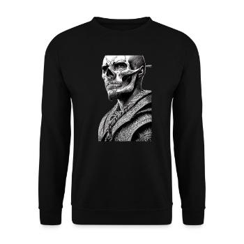 Un Viking mort-vivant aspire au Valhalla - Sweat-shirt Unisexe - noir - Devant - Alina (178cm) & Michal (187cm)