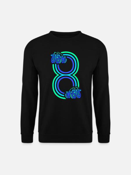 8. Geburtstag Rennauto 8 Jahre alt Rennwagen - Unisex Pullover - Schwarz